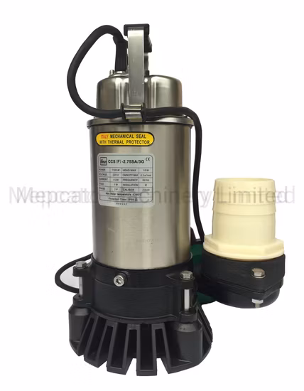 400W Centrifugal Electric Industrial Factory Construction Engineering Sewage Dirty Water Drainage Vortex Submersible Pump with Stirring Device